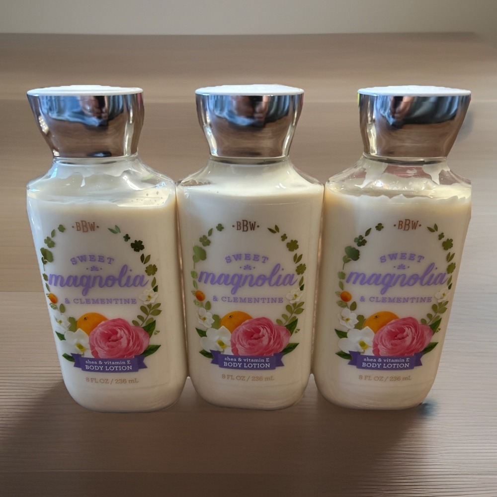 Sweet Magnolia and Clementine Bath and Body Works 8oz Lotion Lot Of Three 3 New